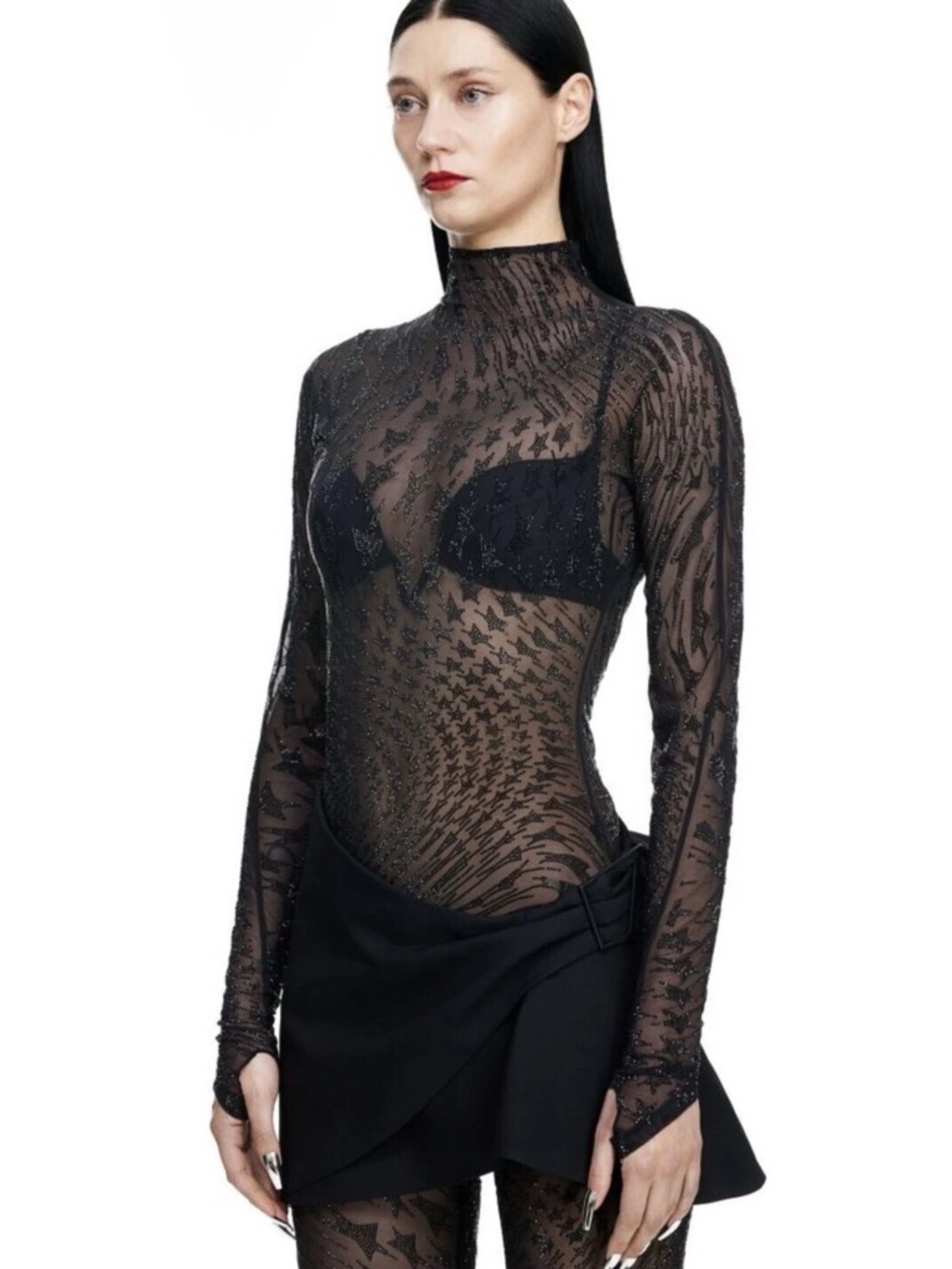 Mugler x H&M rhinestone star embellished top - Picture 2 of 9